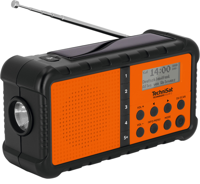 Радіо TechniSat TechniRadio Solar 2 Black/Orange (0000/3996) - зображення 5