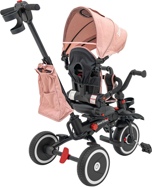 Rowerek trójkołowy SporTrike Rider Różowy (5903864985405) - obraz 6