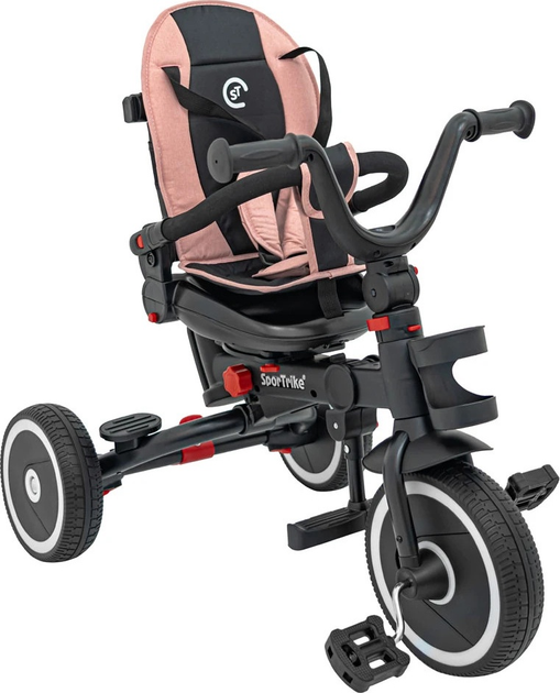 Rowerek trójkołowy SporTrike Rider Różowy (5903864985405) - obraz 10