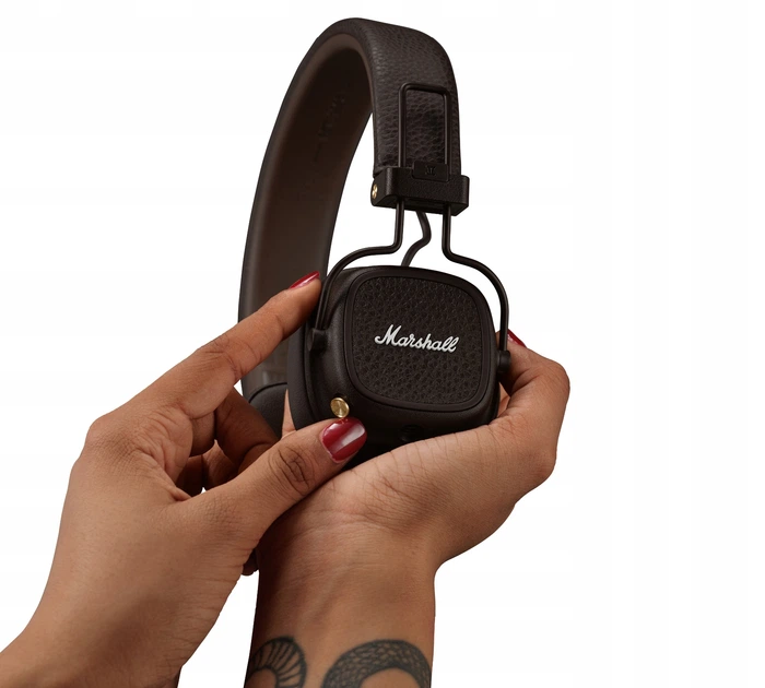 Беспроводные накладные наушники Marshall Major V Bluetooth бежево-коричневые - изображение 7