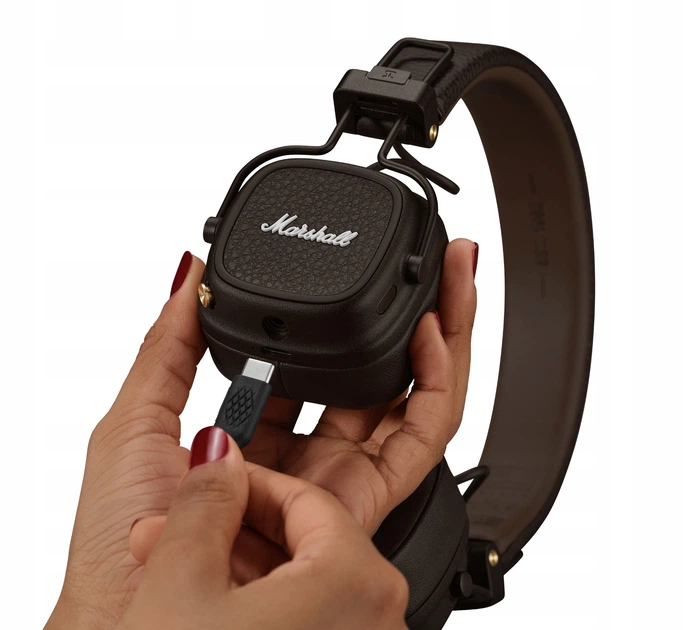 Беспроводные накладные наушники Marshall Major V Bluetooth бежево-коричневые - изображение 10
