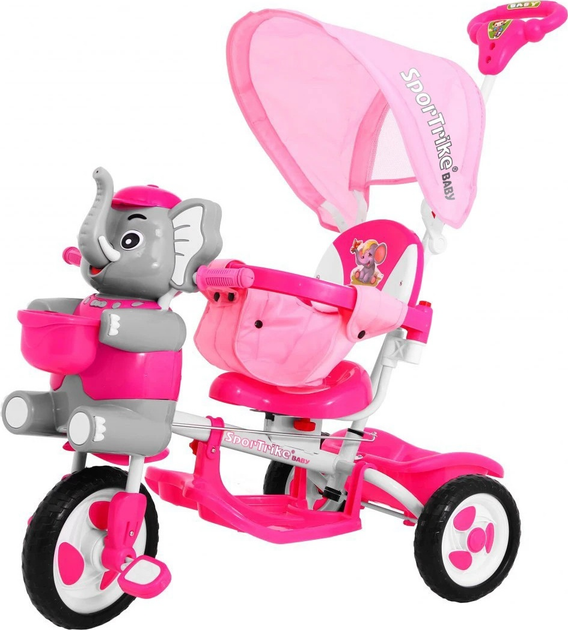 Триколісний велосипед для дітей SporTrike Слоненя Рожевий (5903864909593) - зображення 1