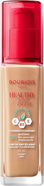 Podkład do twarzy Bourjois Healthy Mix Clean & Vegan 55.5C Honey 30 ml (3616303397234) - obraz 1