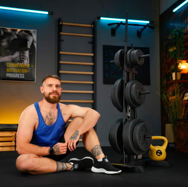 Стойка для дисков и грифов Trex Sport TX-065WR с полками - изображение 13