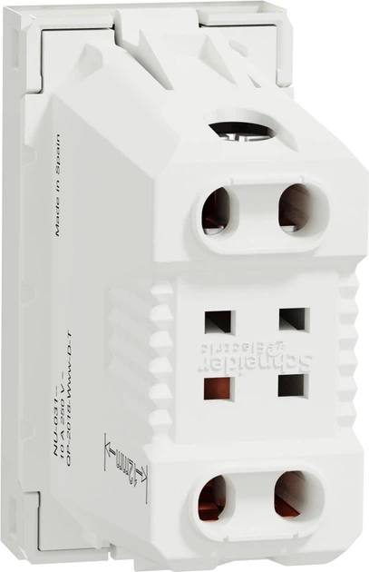 Розетка Schneider Electric Unica New без заземлення зі шторками гвинтові клеми 10А 1 модуль біла NU303118 - Фото 2 Розетка Schneider Electric Unica New без заземлення зі шторками гвинтові клеми 10А 1 модуль біла NU303118 - зображення 2