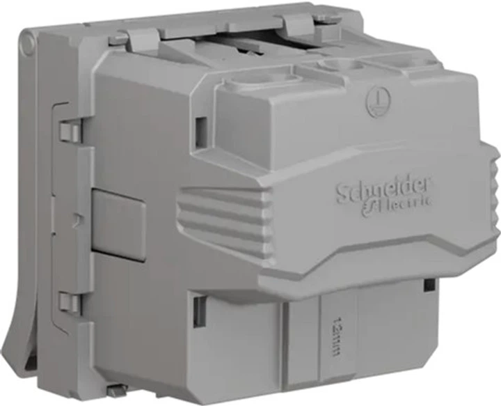 Розетка Schneider Electric Unica New з заземленням зі шторками та кришкою 16А гвинтові зажими алюміній NU303730TA - изображение 2