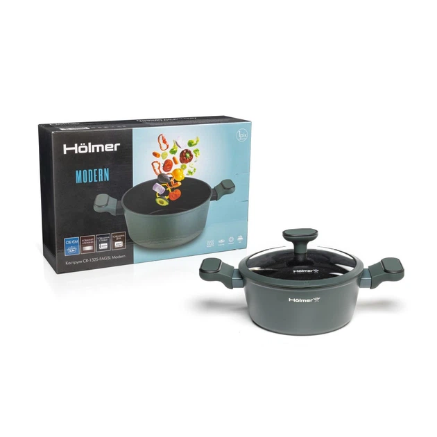 Кастрюля кованая с крышкой 2.5л Holmer CR-1325-FAGSL Modern - изображение 2