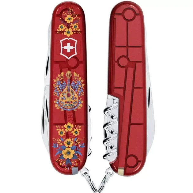 Складаний ніж Victorinox Climber з 14 функціями для активного відпочинку та туризму з українськими мотивами - зображення 3