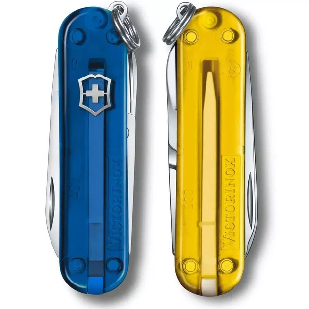 Складаний ніж Victorinox Classic SD для активного відпочинку компактний багатофункціональний синьо-жовтий - зображення 5
