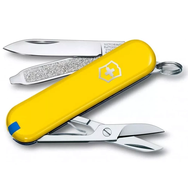 Складаний ніж Victorinox Classic SD багатофункціональний для повсякденного використання жовто-синій - Фото 1 Складаний ніж Victorinox Classic SD багатофункціональний для повсякденного використання жовто-синій - зображення 1