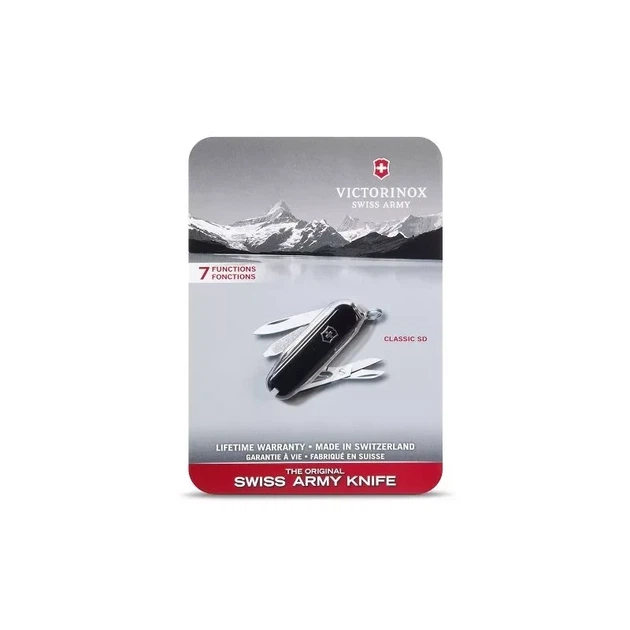 Складаний ніж Victorinox Classic SD 58 мм чорний для повсякденного використання 7 функцій компактний - зображення 4