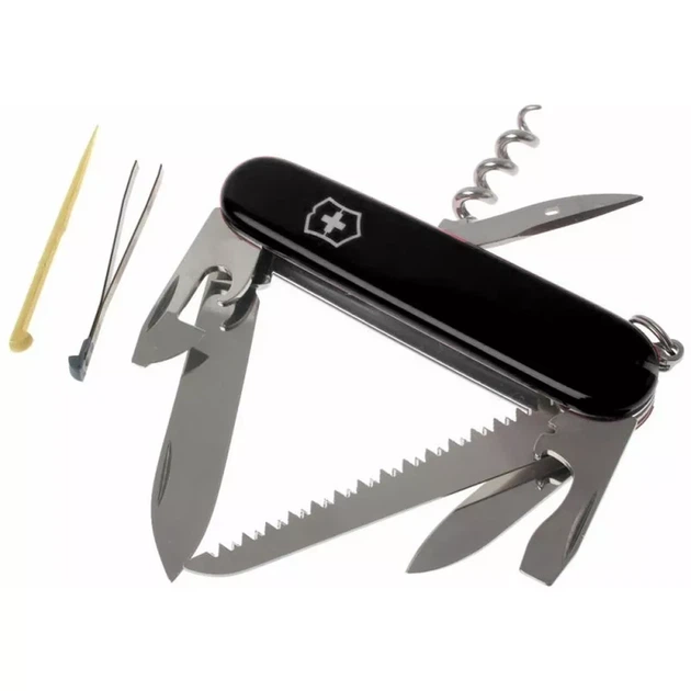 Складной нож Victorinox Camper 13 функций для активного отдыха и путешествий черный 91 мм - Фото 3 Складной нож Victorinox Camper 13 функций для активного отдыха и путешествий черный 91 мм - изображение 3