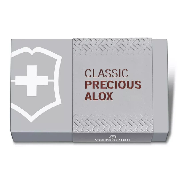 Складной нож Victorinox Classic SD Alox для повседневного использования коричневый рифленый 5 функций - изображение 4