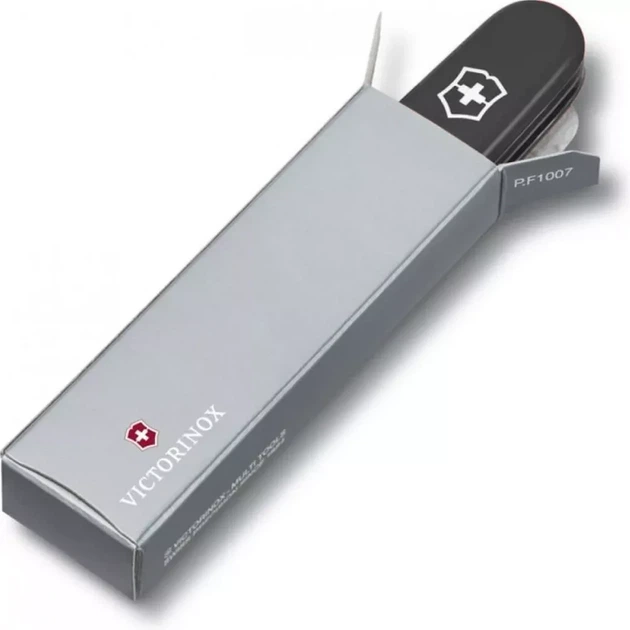 Складной нож Victorinox Recruit 10 функций черный для активного отдыха и повседневного использования - Фото 3 Складной нож Victorinox Recruit 10 функций черный для активного отдыха и повседневного использования - изображение 3