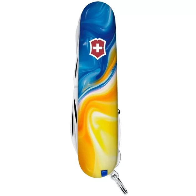 Складаний ніж Victorinox Huntsman багатофункціональний для активного відпочинку 16 функцій жовто-синій - зображення 2