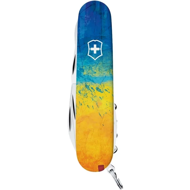 Складной нож Victorinox Climber многофункциональный для туристов и активного отдыха 15 функций желто-синий - изображение 2