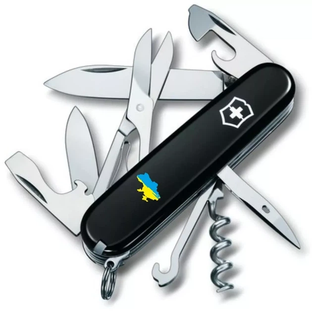 Складаний ніж Victorinox Climber багатофункціональний для туристів і альпіністів з 14 функціями - Фото 1 Складаний ніж Victorinox Climber багатофункціональний для туристів і альпіністів з 14 функціями - зображення 1