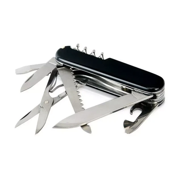 Швейцарський ніж Victorinox Huntsman 15 функцій для туристів та активного відпочинку компактний і - Фото 2 Швейцарський ніж Victorinox Huntsman 15 функцій для туристів та активного відпочинку компактний і - зображення 2