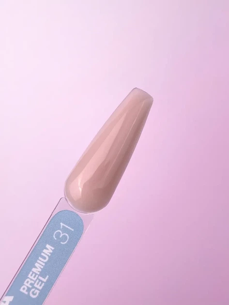 Гель LUNAMoon Premium Gel №31 (Персиковый беж) на 30 мл для укрепления, выравнивания и наращивания ногтей - изображение 2