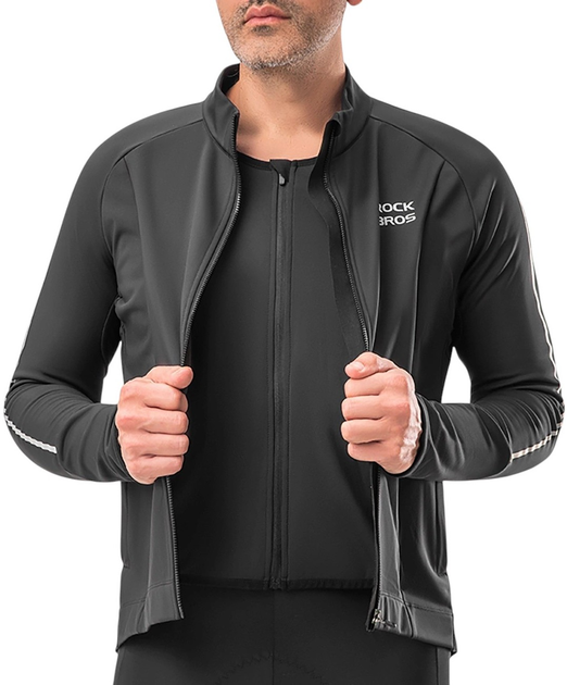 Koszulka kolarska Rockbros 15400002003 L Black (5907769360411) - obraz 4