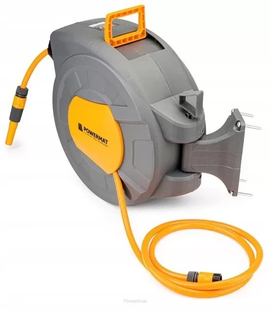 Автоматична настінна садова котушка для шланга 1/2" 20 м POWERMAT PM-ABNW-20M - зображення 3