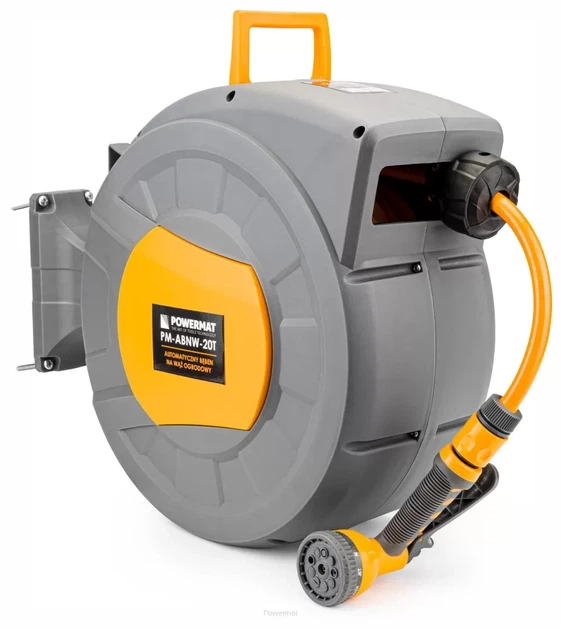 Автоматична настінна садова котушка для шланга 1/2" 20 м POWERMAT PM-ABNW-20M - зображення 8