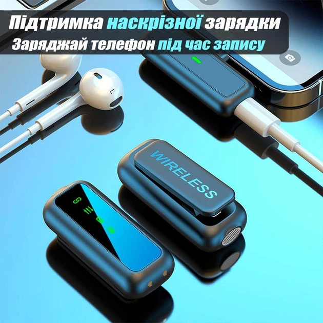 Беспроводной Микрофон Петличный (2 шт) SX6 с Зарядным Кейсом USB Type C и Шумоподавлением для Телефона iOS и Andoid на одежду для записи видео - изображение 7