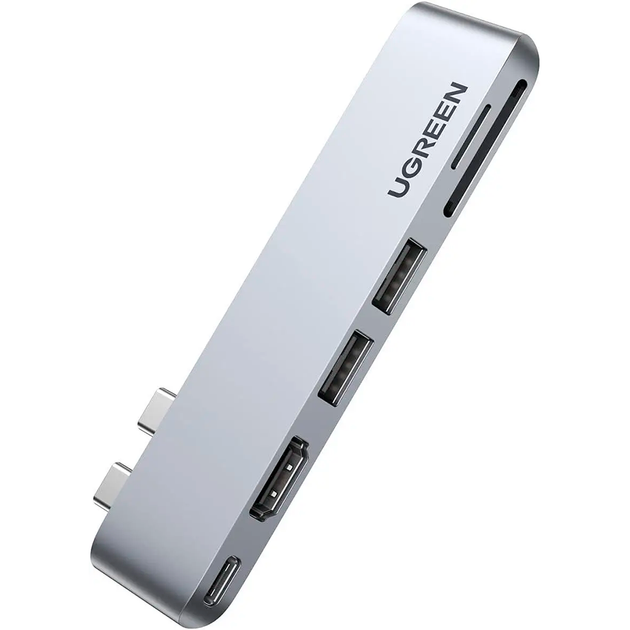 USB хаб для MacBook, концентратор зі швидкою зарядкою та HDMI Ugreen CM380 (6 в 1, Type-C, SD,100 Вт) - Фото 1 USB хаб для MacBook, концентратор зі швидкою зарядкою та HDMI Ugreen CM380 (6 в 1, Type-C, SD,100 Вт) - зображення 1