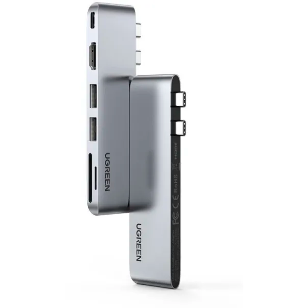 USB хаб для MacBook, концентратор зі швидкою зарядкою та HDMI Ugreen CM380 (6 в 1, Type-C, SD,100 Вт) - Фото 2 USB хаб для MacBook, концентратор зі швидкою зарядкою та HDMI Ugreen CM380 (6 в 1, Type-C, SD,100 Вт) - зображення 2