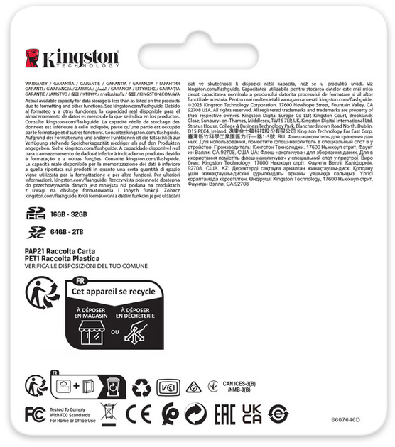 Карта пам'яті Kingston SDXC 256GB Canvas React Plus Class 10 UHS-II U3 V60 (SDR2V6/256GB) (955555912088497) - Уцінка - зображення 3