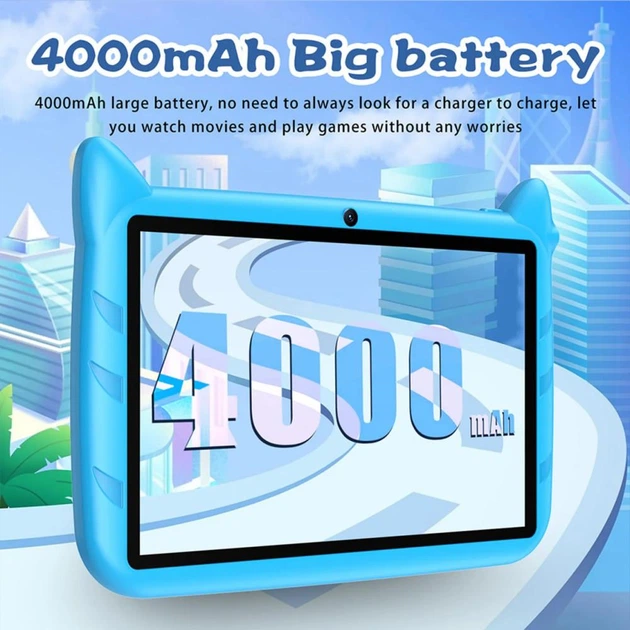 Детский планшет на Android Kids Tablet PC в защитном корпусе 7" 4000mAh 4/64Gb Android 13 BT Wi-Fi синий - изображение 6