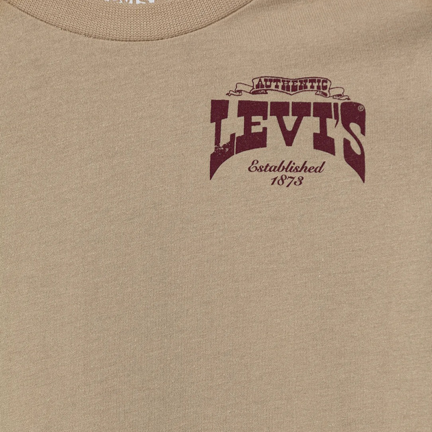Детская футболка для мальчика Levi`s 8EN614-GAB 128 см Бежевая (3666643205102) - изображение 3