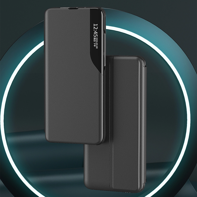 Etui z klapką Hurtel Eco Leather View Case do Samsung Galaxy S25 Ultra Black (5907769368271) - obraz 2