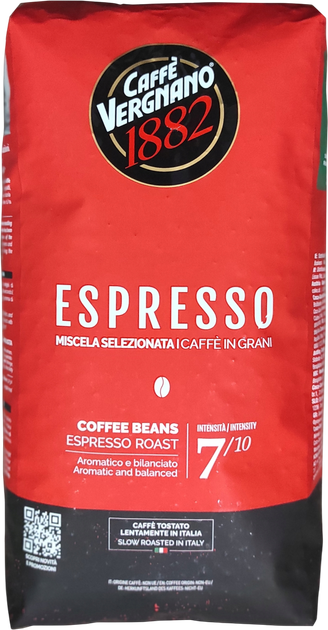 Kawa ziarnista Vergnano Espresso 1 kg (8001800000131) - obraz 1