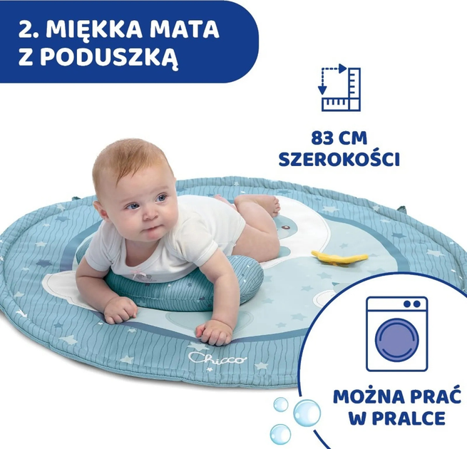 Mata edukacyjna z melodiami i projektorom Chicco First Dreams Enjoy Colours 3 w 1 Niebieska (8058664112548) - obraz 9