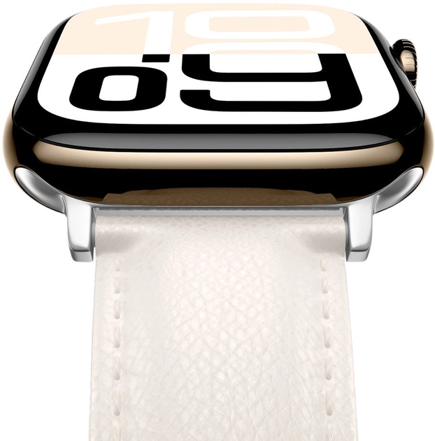Ремінець AMAZINGTHING Class Band для Apple Watch 45 / 46 / 49 мм Light Beige (4896238001249) - зображення 5