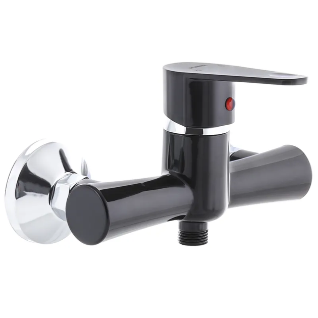 Змішувач для душа Plamix Vega-003 Чорний (без шланга і лійки) (PM0576) - Фото 1 Змішувач для душа Plamix Vega-003 Чорний (без шланга і лійки) (PM0576) - изображение 1