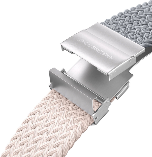Pasek AMAZINGTHING Blend Band do Apple Watch 45 / 46 / 49 mm 2 szt. Pink-Gray (4896238001294) - obraz 5