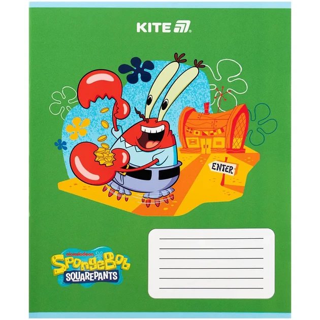 Зошит шкільний Kite SpongeBob SquarePants12 аркушів, коса лінія SB25-235 - изображение 3