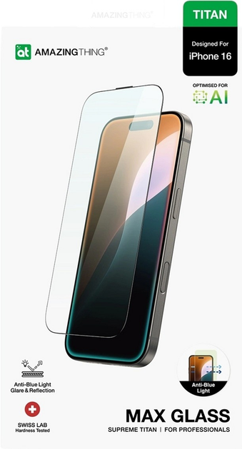 Захисне скло AMAZINGthing Titan Max Glass для Apple iPhone 16 Transparent (4896238001102) - зображення 4