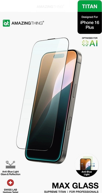 Szkło hartowane AMAZINGthing Titan Max Glass do Apple iPhone 16 Plus Transparent (4896238001096) - obraz 4