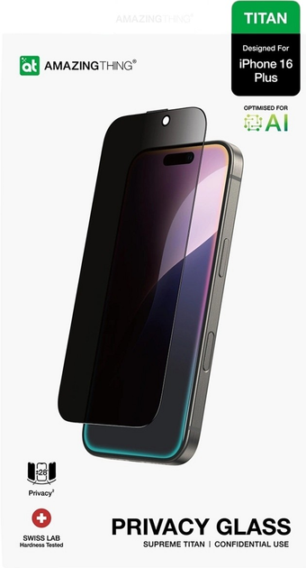 Szkło hartowane AMAZINGthing Titan Privacy Glass do Apple iPhone 16 Plus Transparent (4896238001058) - obraz 4