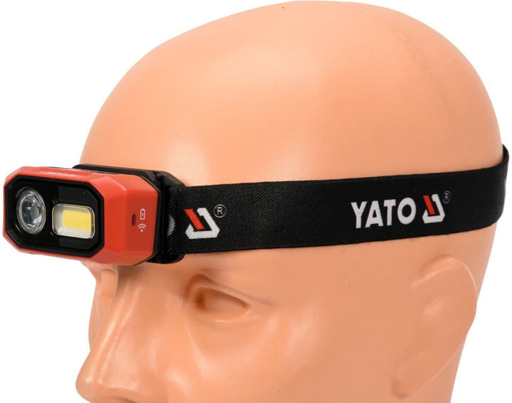 Ліхтар налобний YATO 480 лм, датчик руху, плавне регулювання світла (YT-08592) - зображення 4