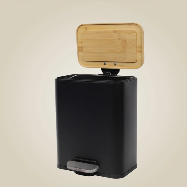 Кошик для ванної кімнати Nuxio Zetru вузький 5L Чорний (5902973461619) - зображення 14