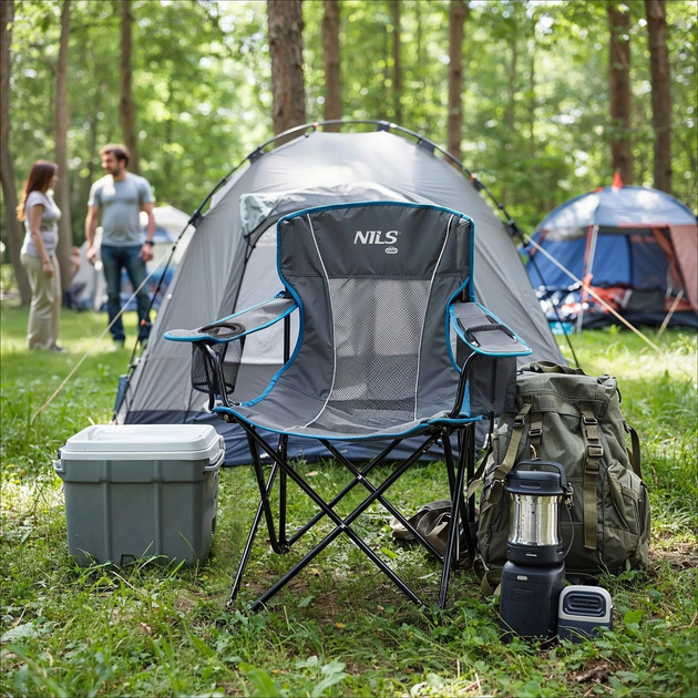 Krzesło turystyczne Nils Camp NC3706 składane Szare (5908261681530) - obraz 12
