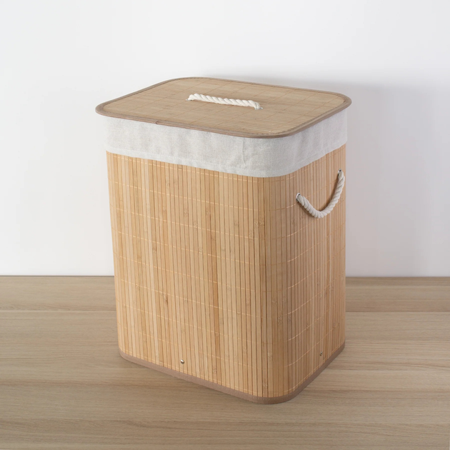 Кошик для білизни з бамбука Nuxio Sana 60L (5902973462128) - зображення 9