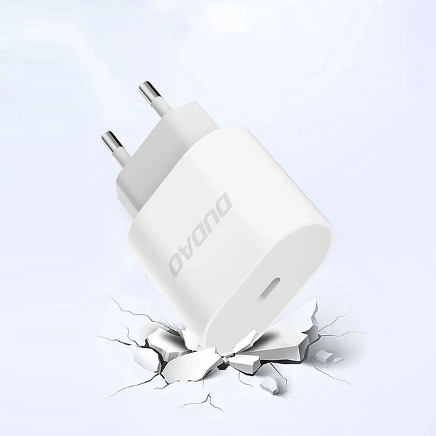 Ładowarka sieciowa Dudao A14EUC USB-C PD 20W + kabel USB-C - USB-C White (6976625332984) - obraz 5