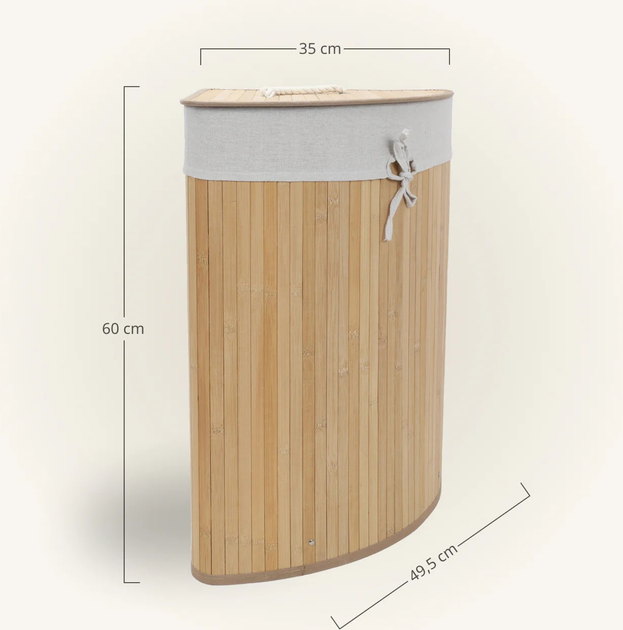 Кошик для білизни кутовий Nuxio Arco 60L (5902973462135) - зображення 3