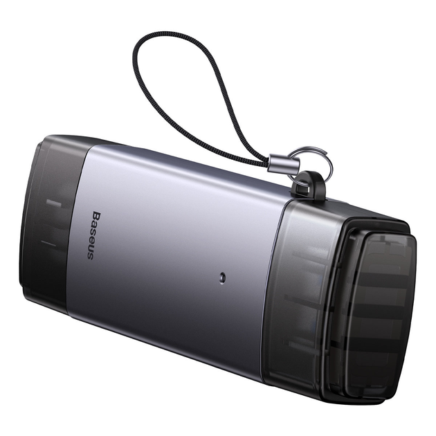 Кардридер Baseus Airjoy USB-A & USB-C to SD/TF Grey (WKQX060113) [83622] - изображение 3