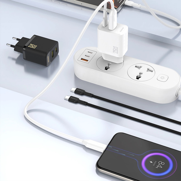 Ładowarka sieciowa Dudao A27 25W GaN USB-C Black (6976625334131) - obraz 4